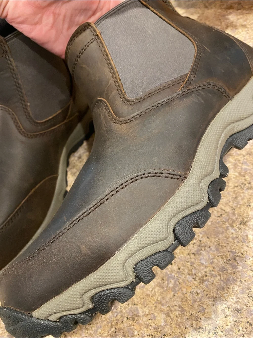 Duluth Trading Men’s Wild Boar Leather Pull On Boots Item 91854 Size 10 Medium